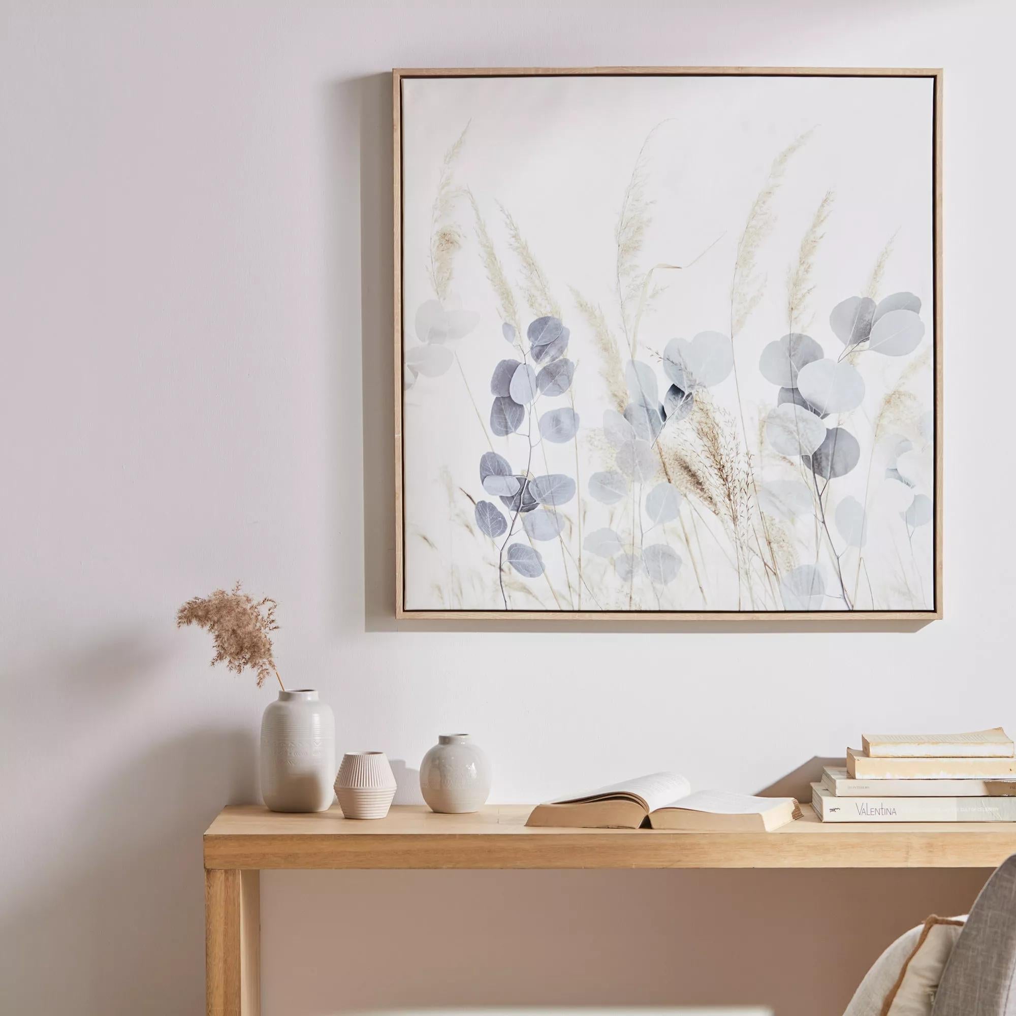 Framed Eucalyptus and Pampas