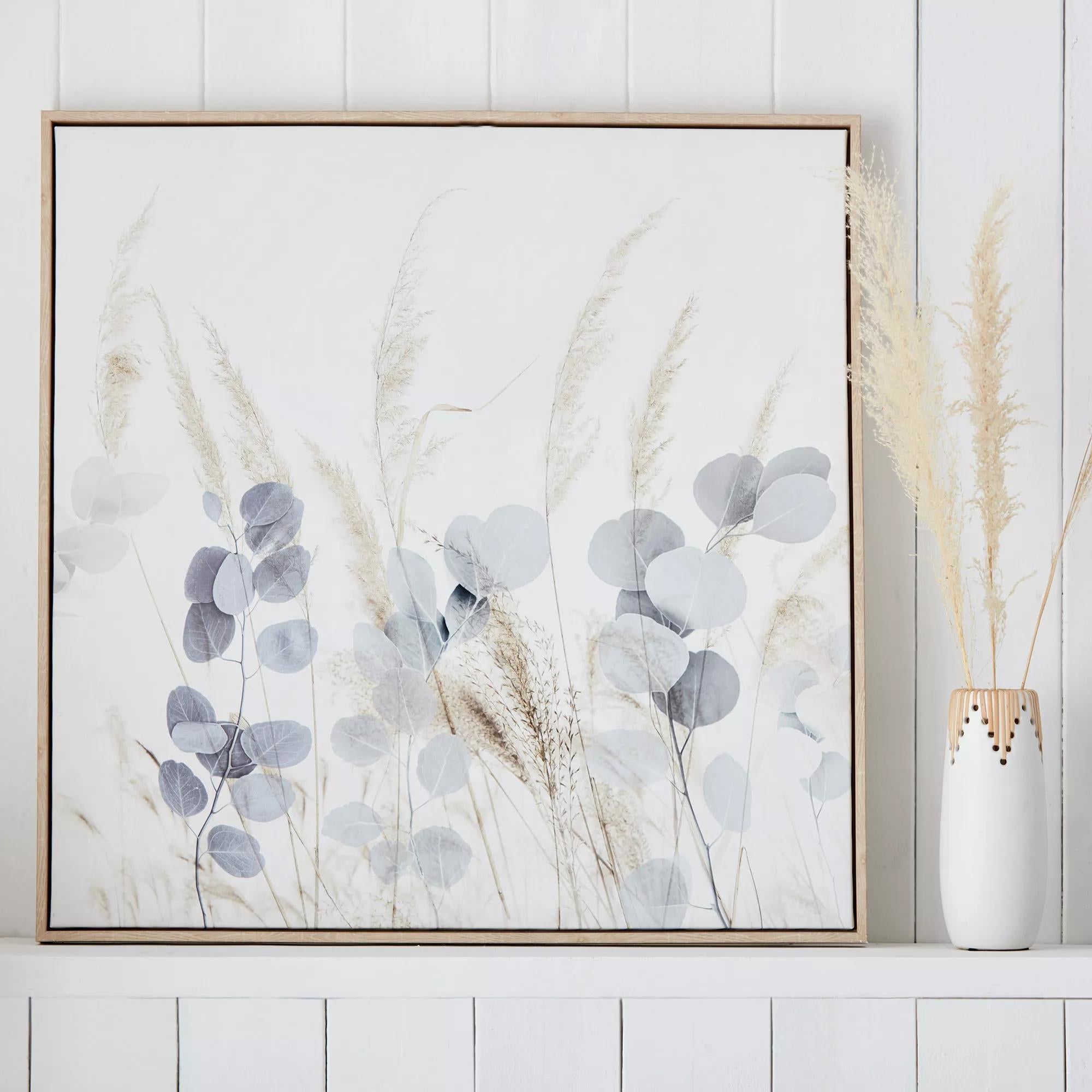 Framed Eucalyptus and Pampas