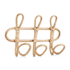 Set of 3 Rattan Hooks