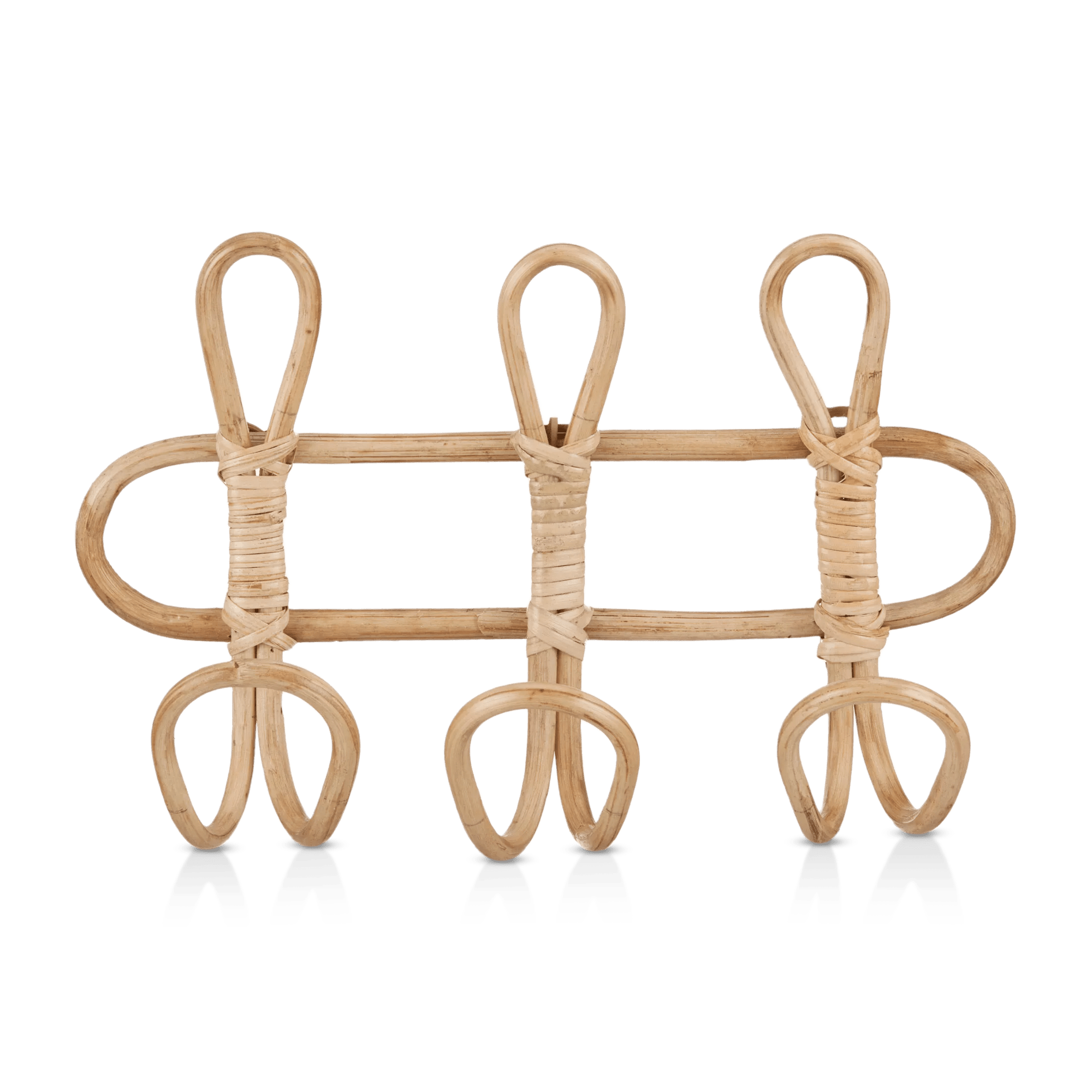 Set of 3 Rattan Hooks