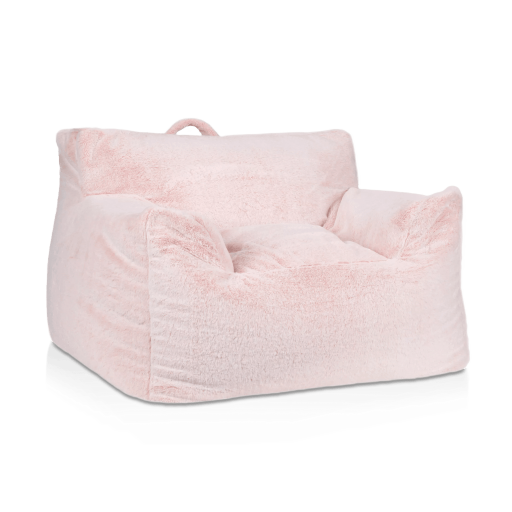 Pink Kids Furry Lounge Chair