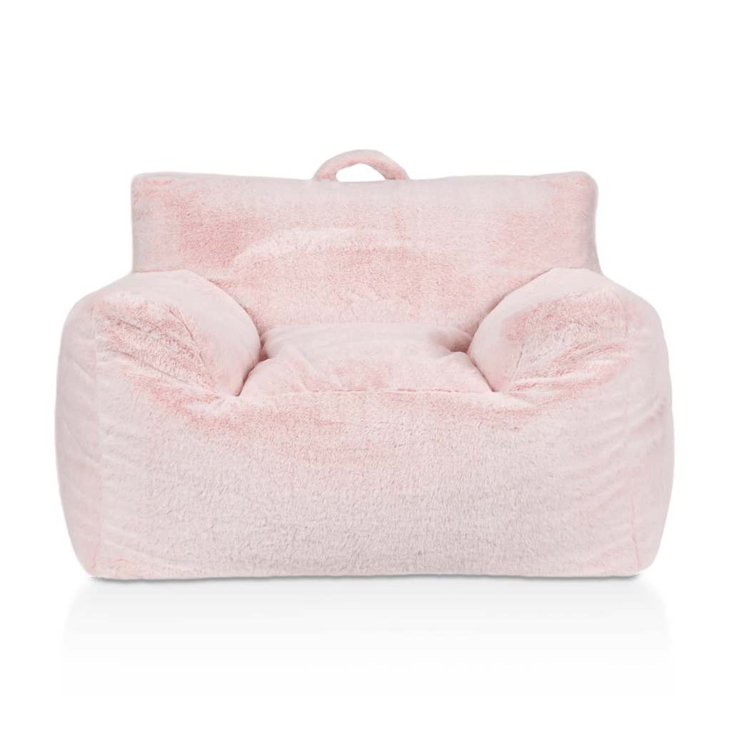 Pink Kids Furry Lounge Chair