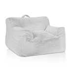 Grey Kids Furry Lounge Chair