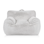 Grey Kids Furry Lounge Chair