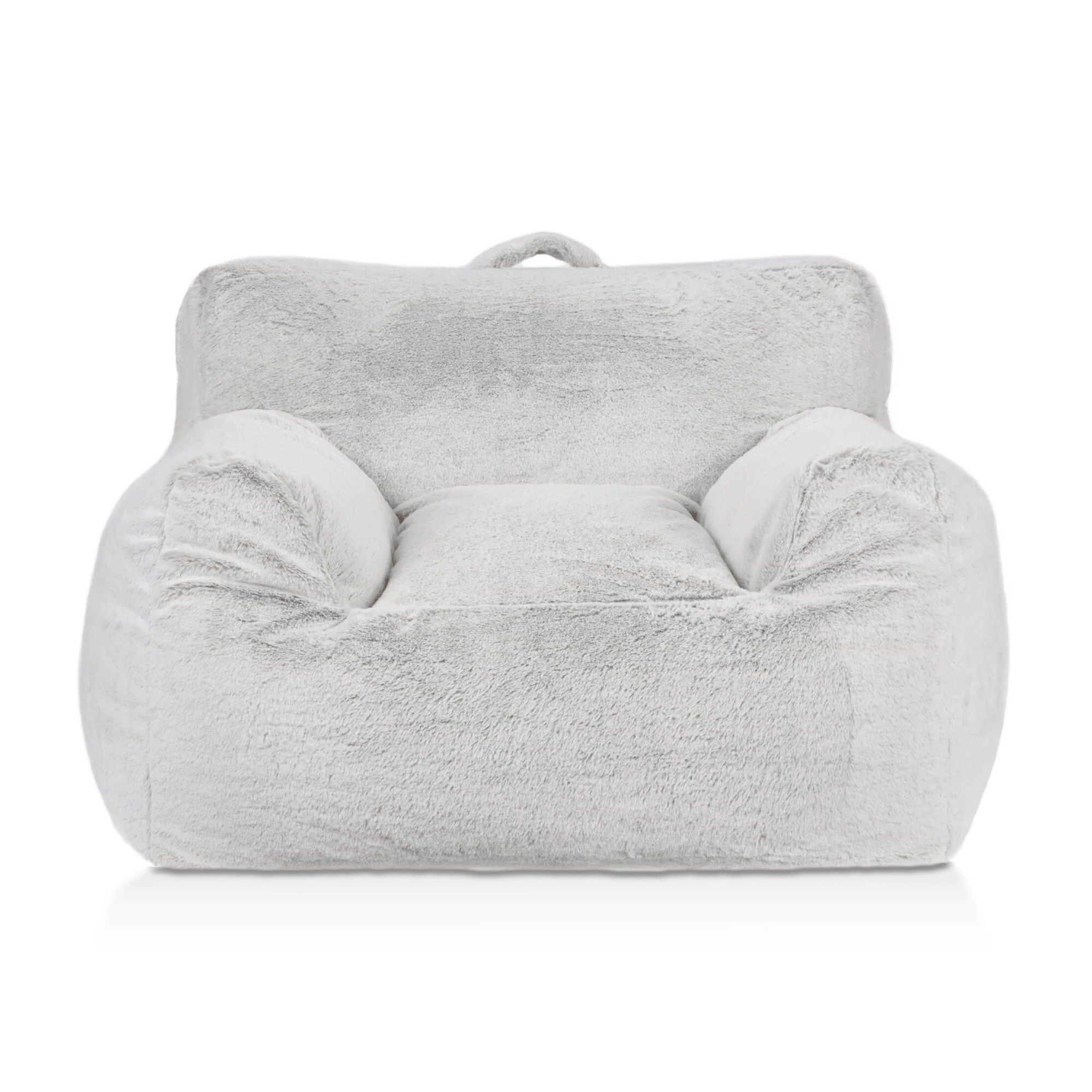 Grey Kids Furry Lounge Chair