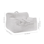 Grey Kids Furry Lounge Chair