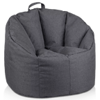 Dark Grey Canvas Bean Bag