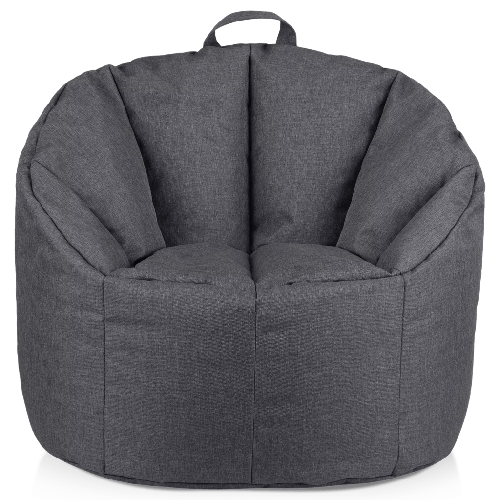 Dark Grey Canvas Bean Bag