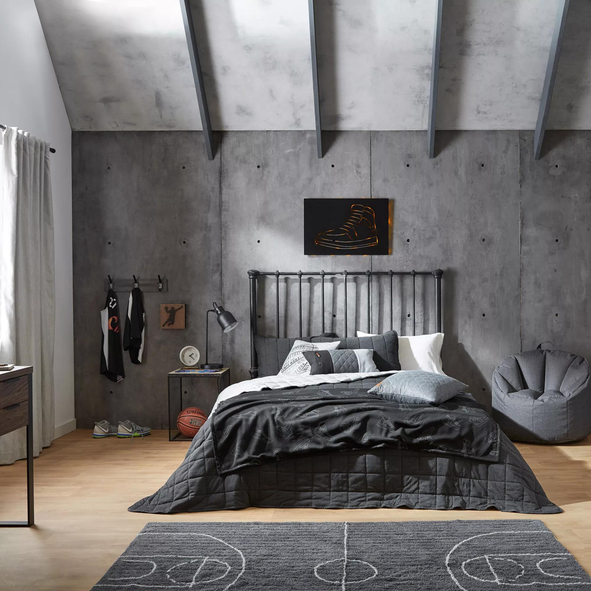 Dark Grey Canvas Bean Bag