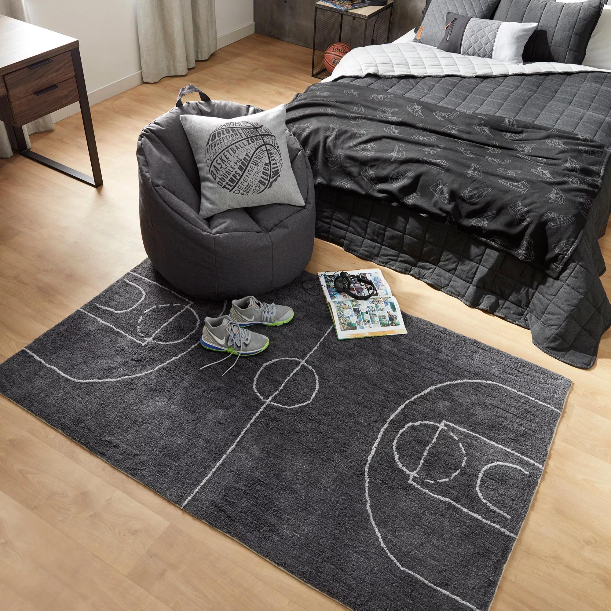 Dark Grey Canvas Bean Bag