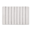 White Bathmat with Black Stripes