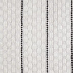 White Bathmat with Black Stripes