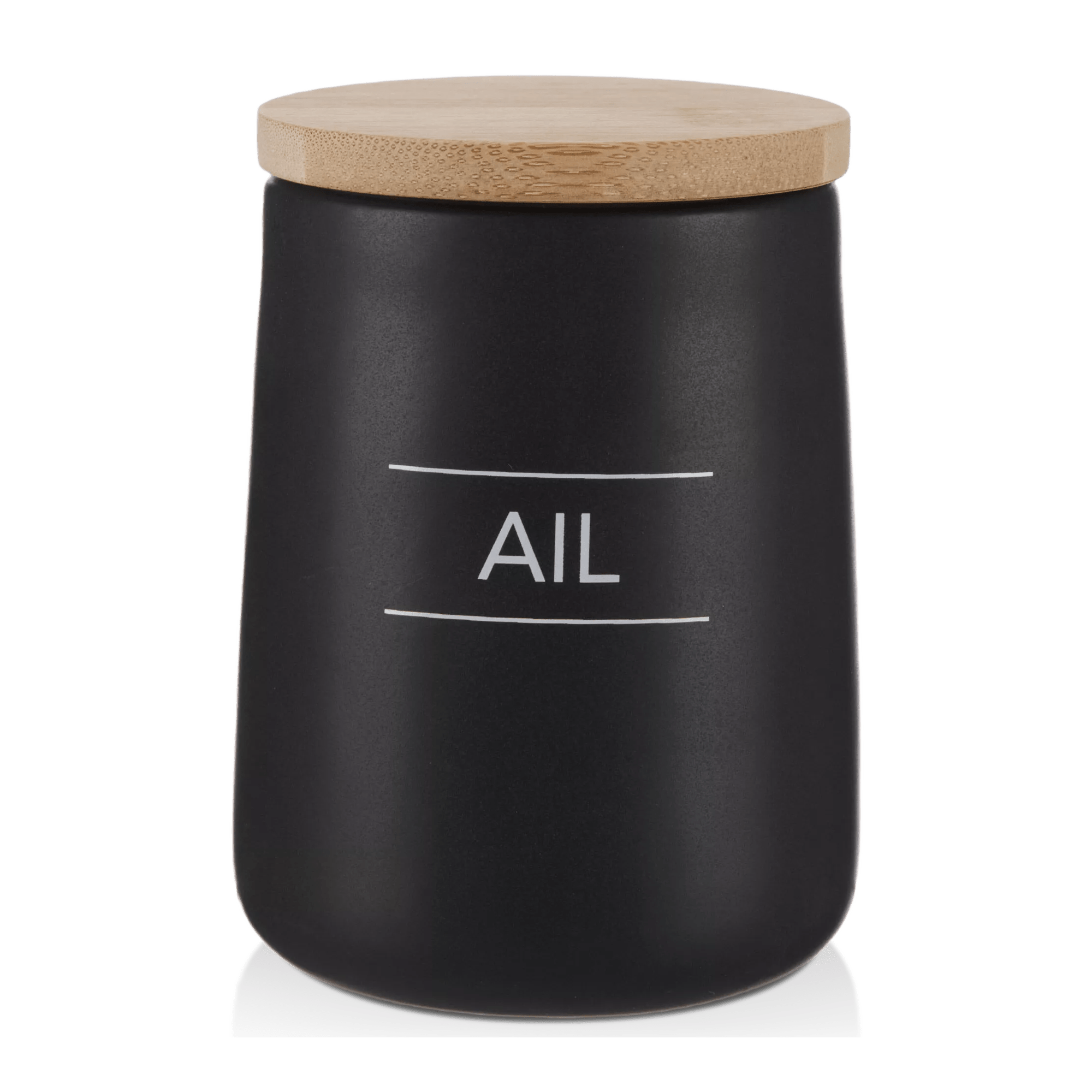 Black Ceramic Garlic Container