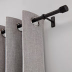 Black Chelsea Curtain Rod Set - Diameter 16/19 mm