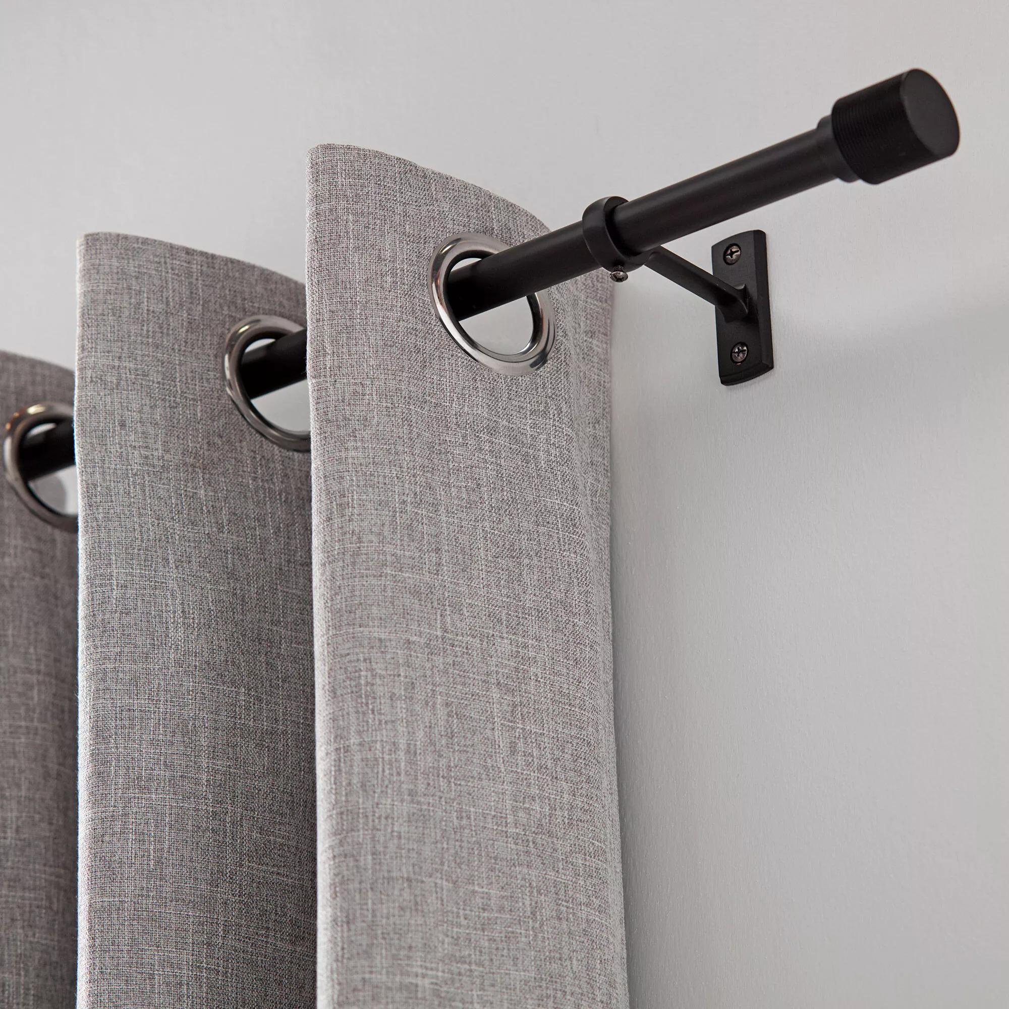 Black Chelsea Curtain Rod Set - Diameter 16/19 mm