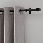 Black Chelsea Curtain Rod Set - Diameter 16/19 mm