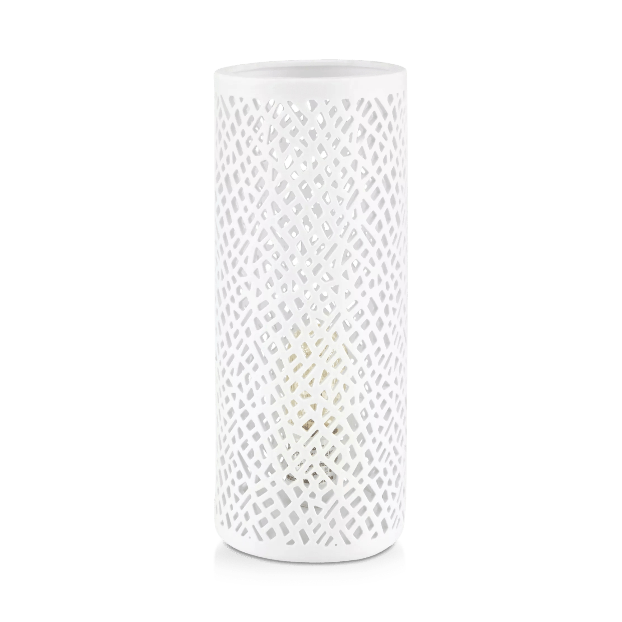 Cut-Out Ceramic Tube Table Lamp