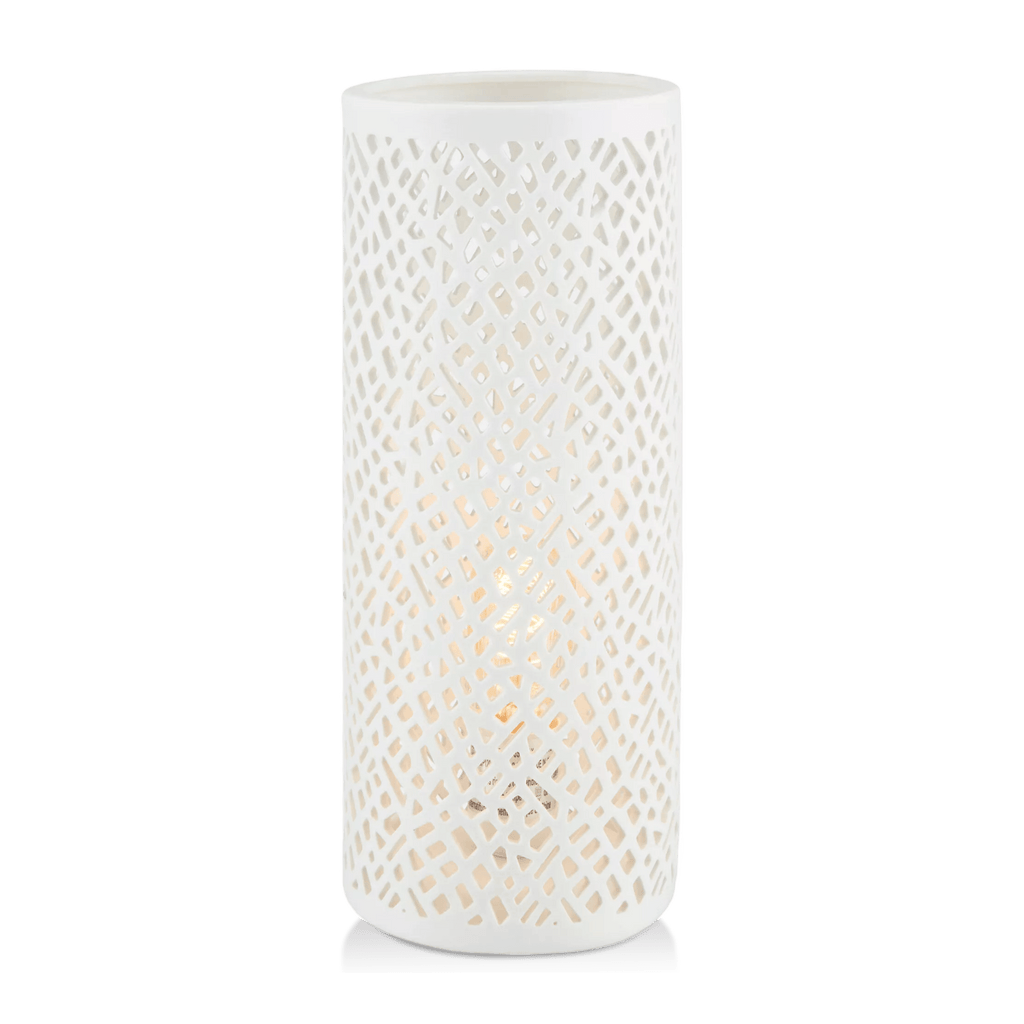 Cut-Out Ceramic Tube Table Lamp