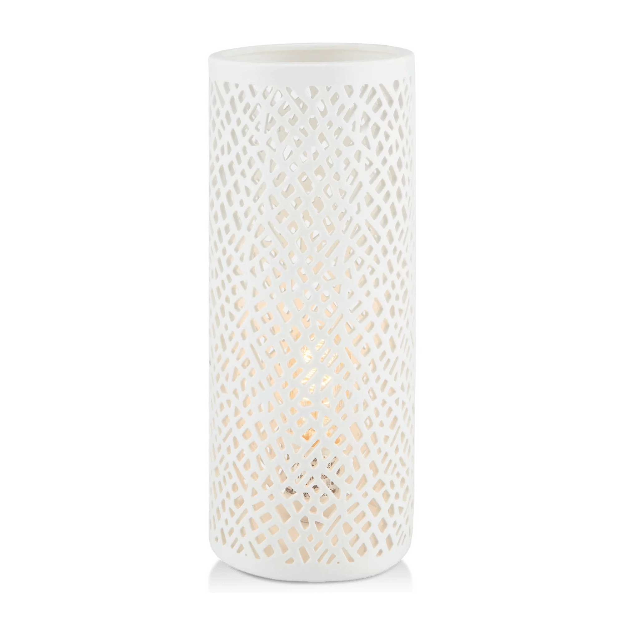 Cut-Out Ceramic Tube Table Lamp