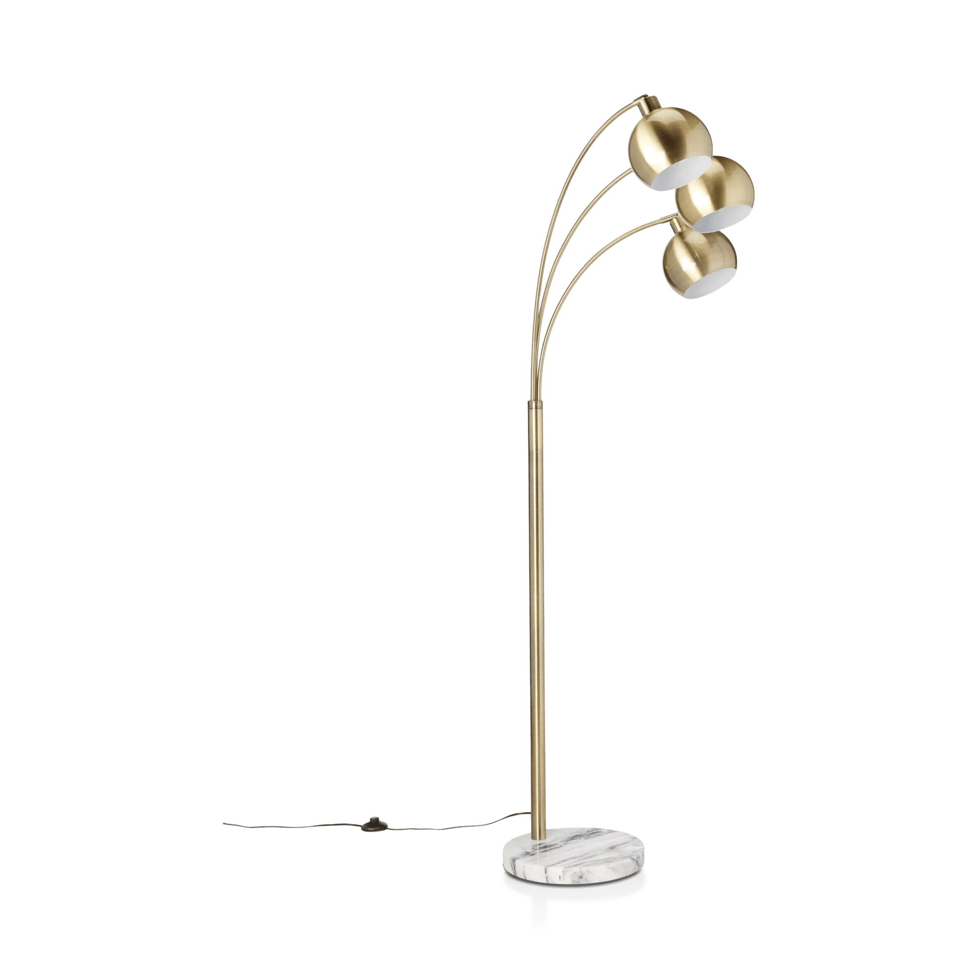 3-Head Floor Lamp with Marble Base