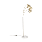 3-Head Floor Lamp with Marble Base