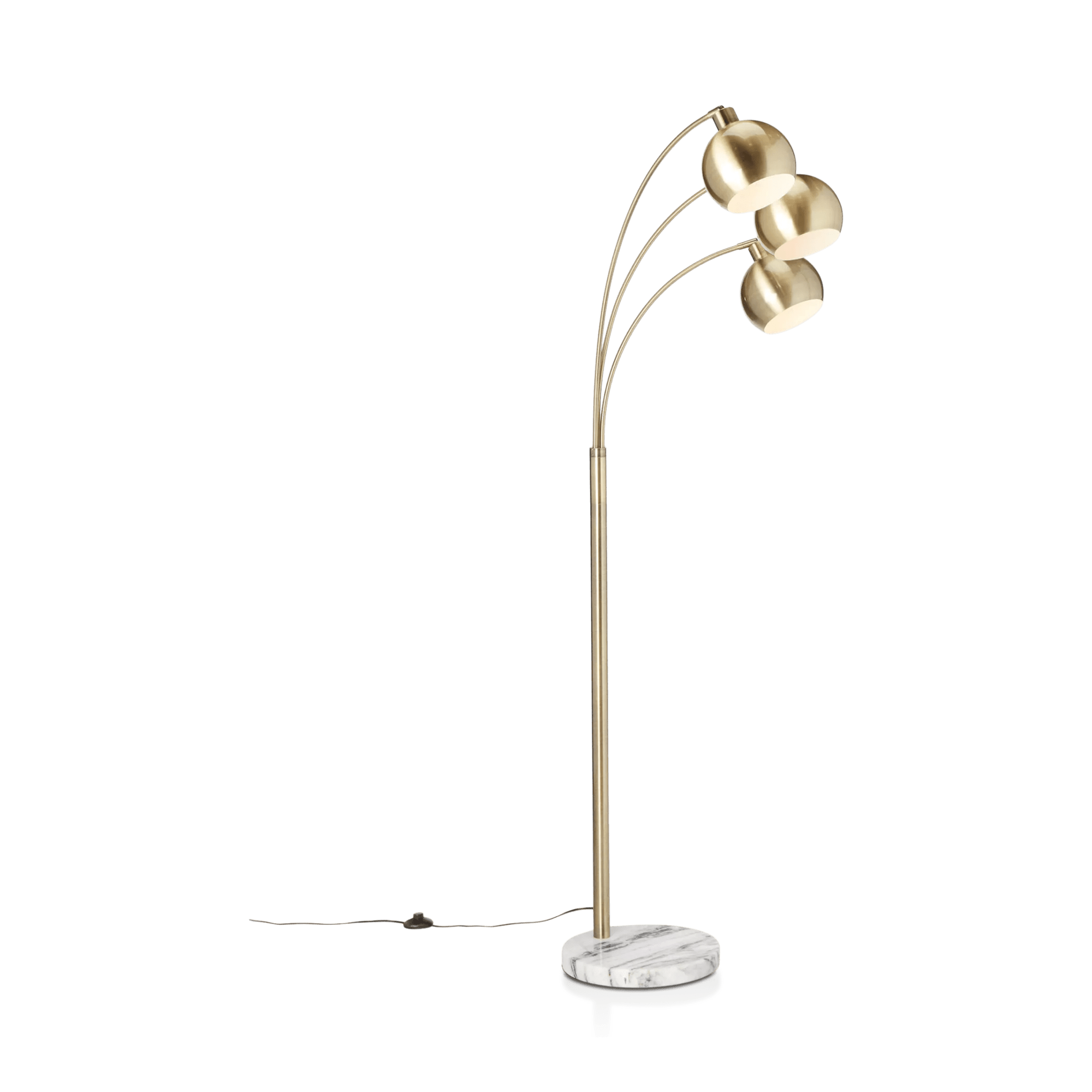 3-Head Floor Lamp with Marble Base