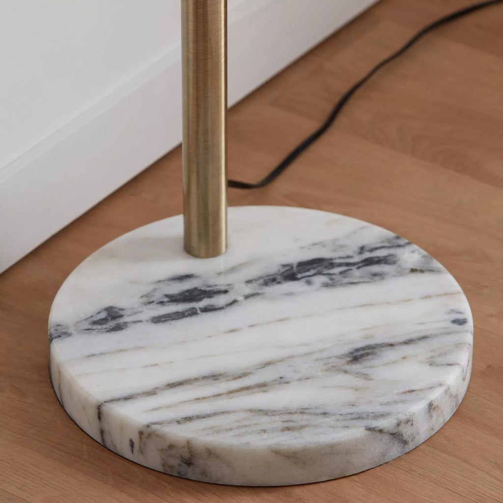 3-Head Floor Lamp with Marble Base