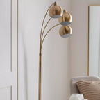 3-Head Floor Lamp with Marble Base
