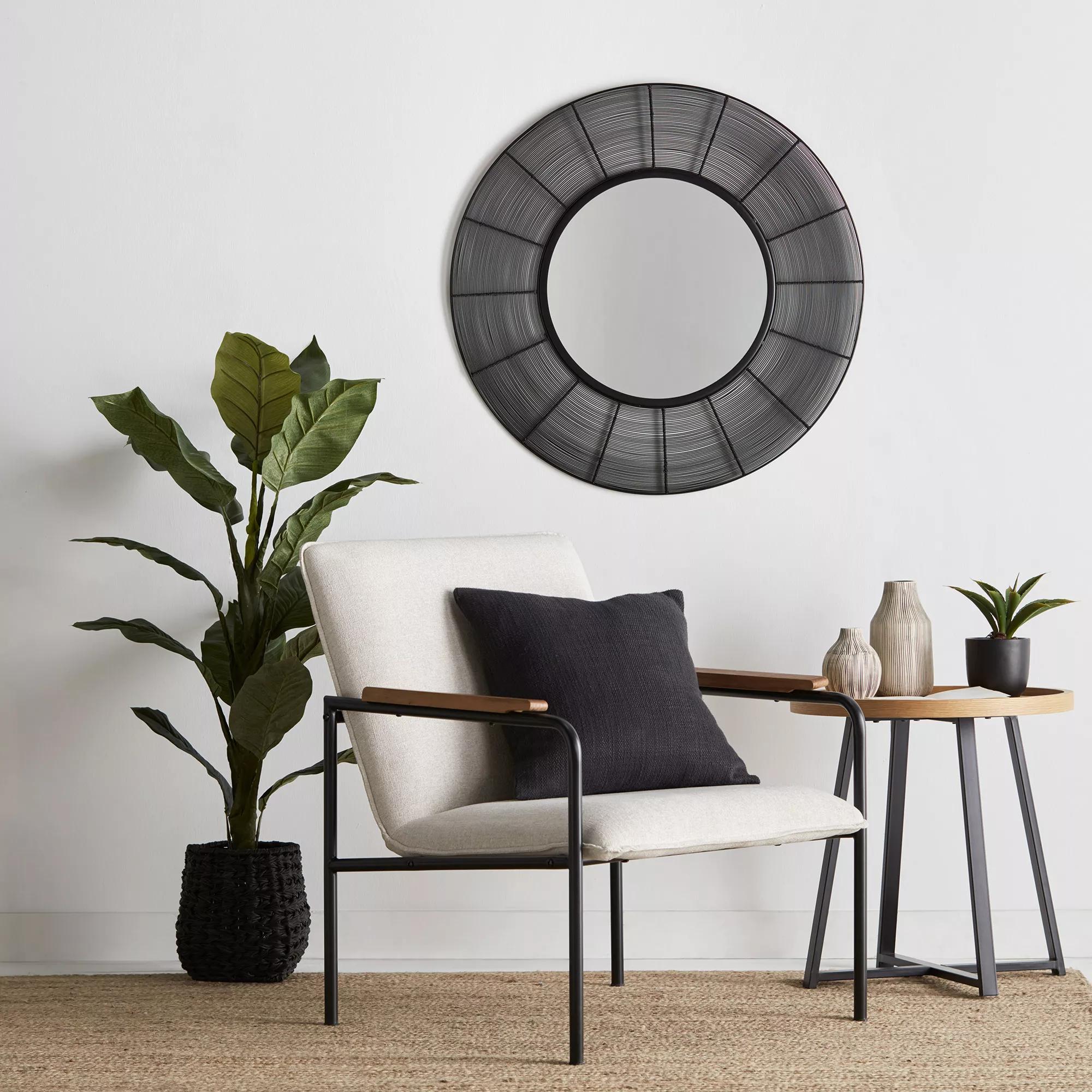 Large  Ficus in Black Rattan Pot