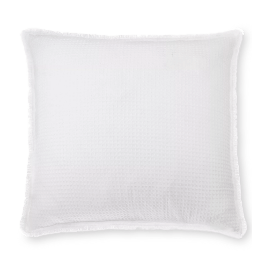 White Kristia Decorative Waffle Pillow