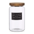 Long Glass Jar with Wooden Lid