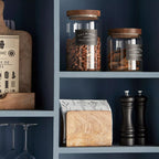 Long Glass Jar with Wooden Lid