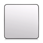 Aluminum-Framed Round-Corner Mirror