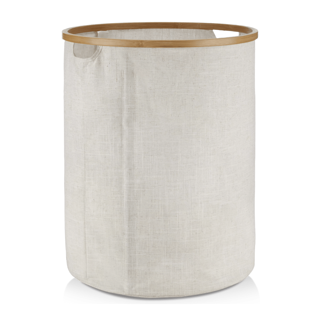 Beige Hamper with Bamboo Ring