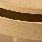Wooden Round Coffee Table with Lift Top