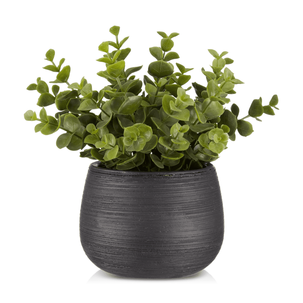 Artificial Plant in Striped Pot