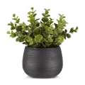 Artificial Plant in Striped Pot