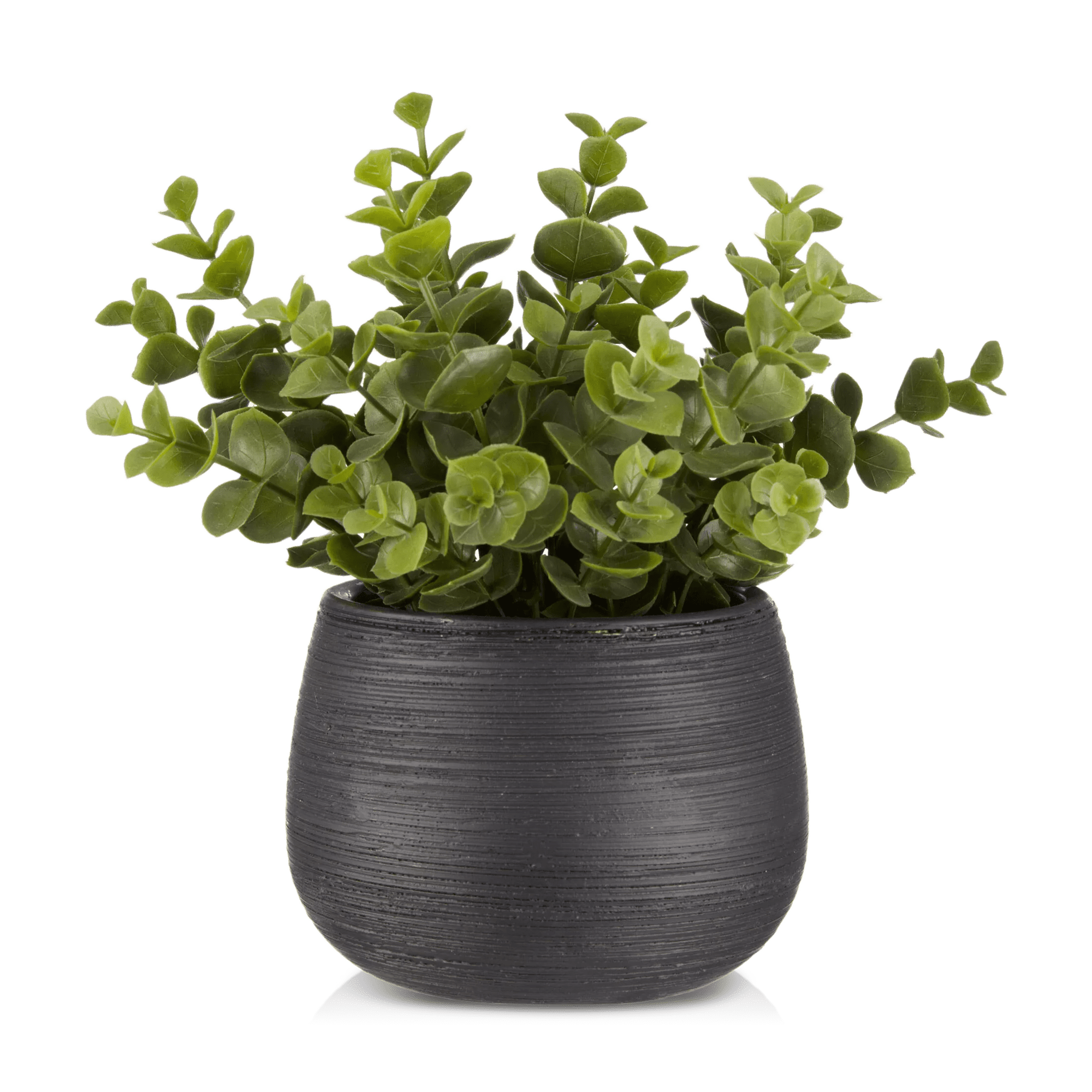 Artificial Plant in Striped Pot