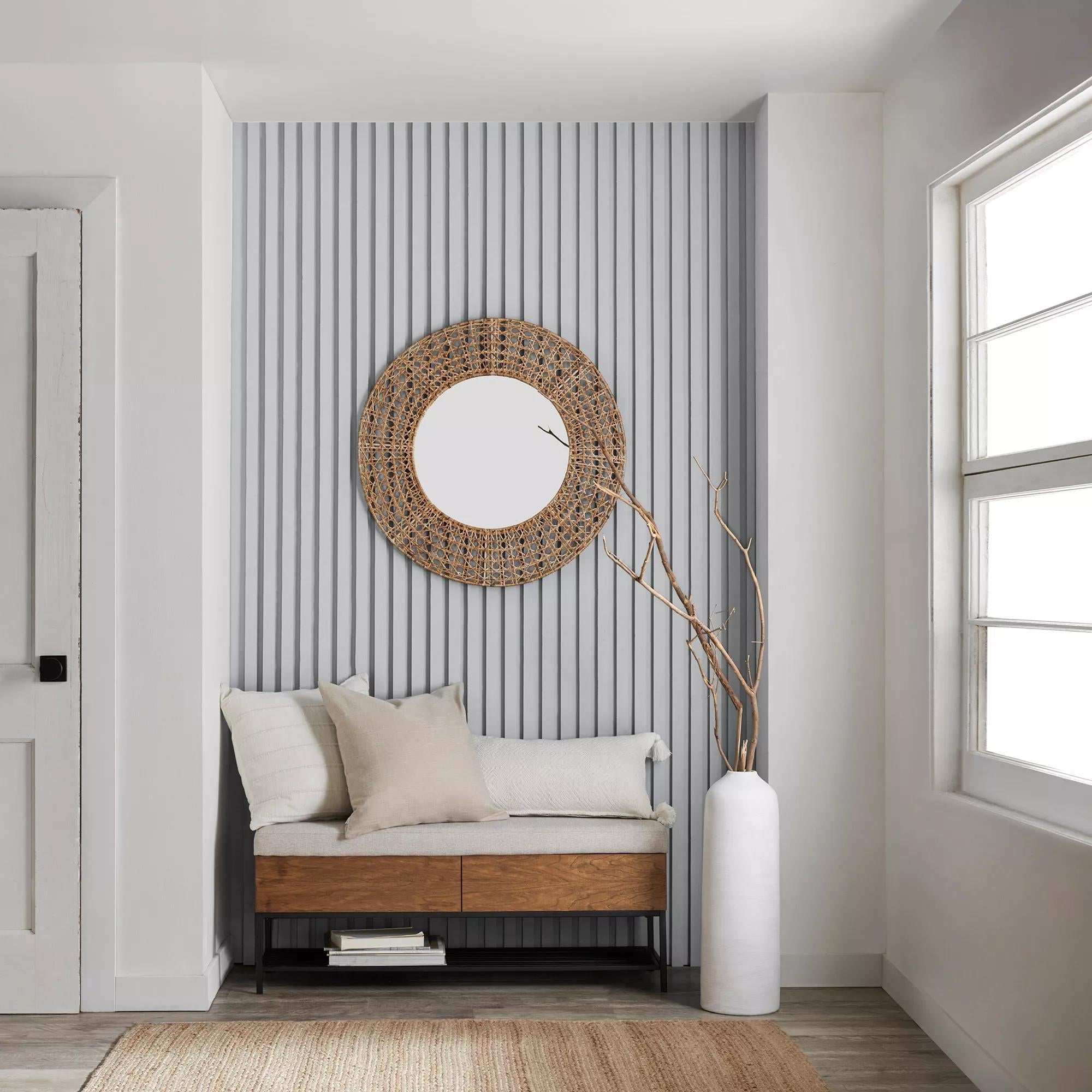 Fabric Wood and Metal Storage Bench with Shoe Rack