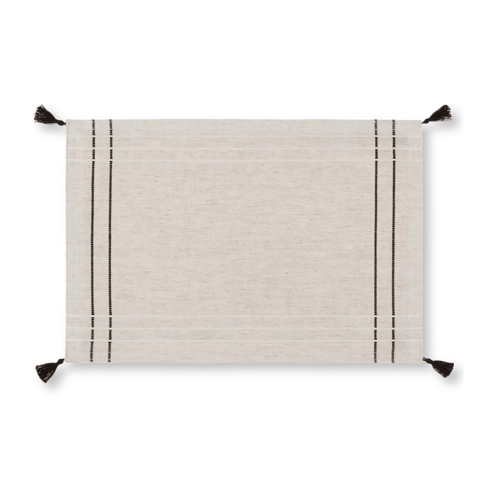 Set of 4 Fabric Placemats with Tassels