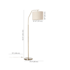 Floor Lamp with Cream Shade and Gold Base