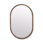 Wood Framed Oval Mirror