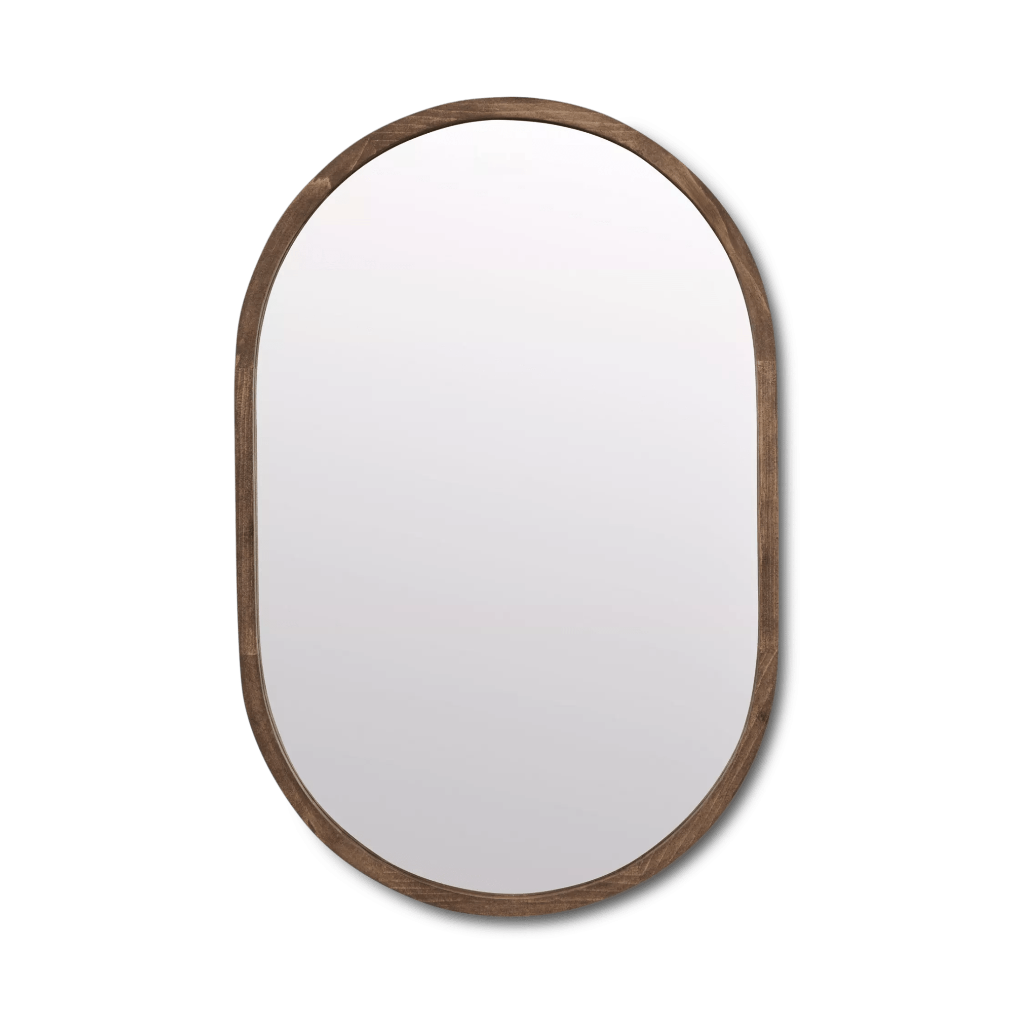 Wood Framed Oval Mirror