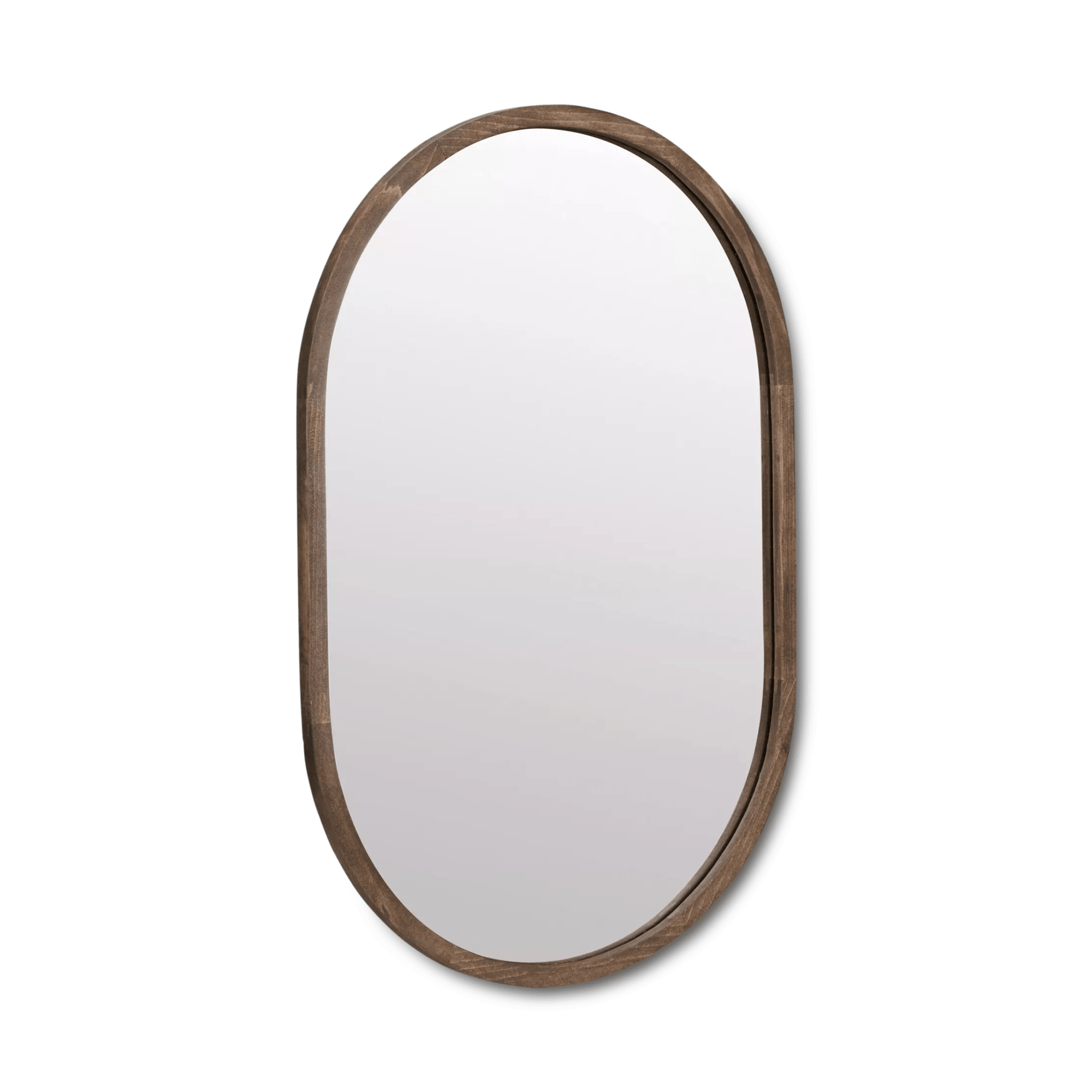 Wood Framed Oval Mirror