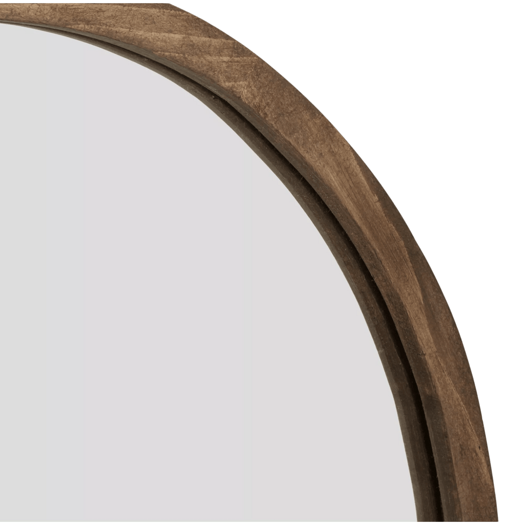Wood Framed Oval Mirror