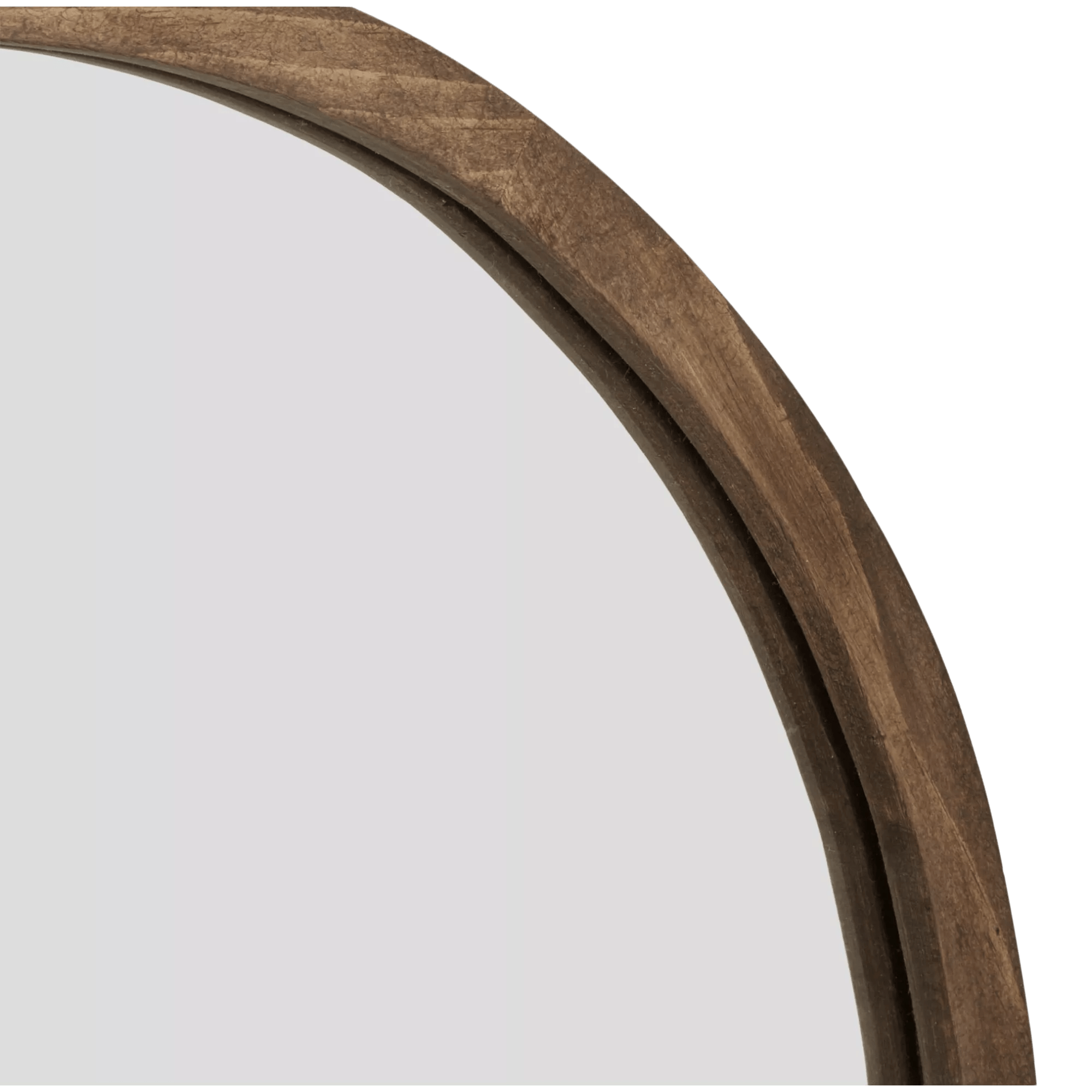 Wood Framed Oval Mirror