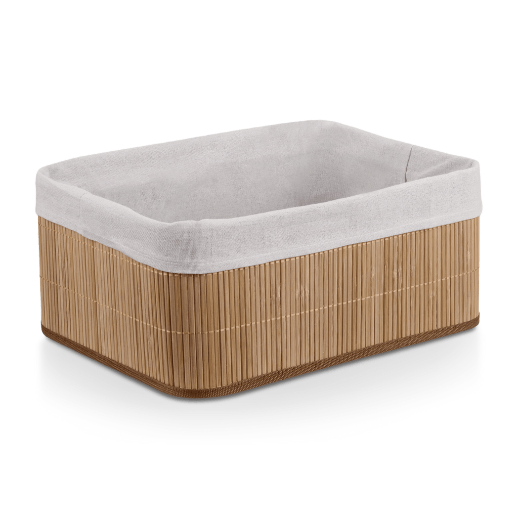 Rectangular Bamboo Basket with Lining