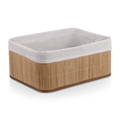 Rectangular Bamboo Basket with Lining