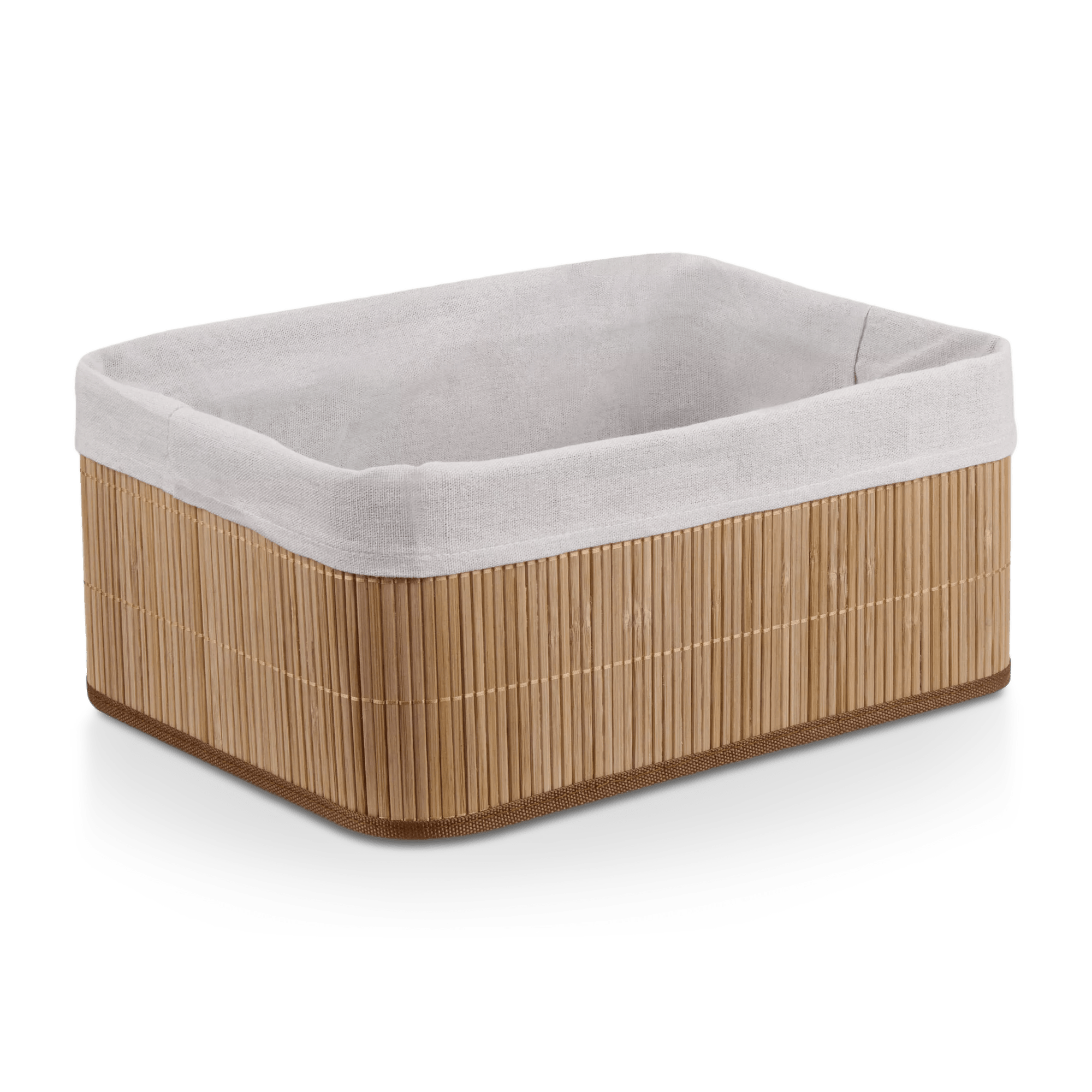 Rectangular Bamboo Basket with Lining