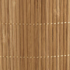 Round Bamboo Hamper with Lining and Faux Leather Handles